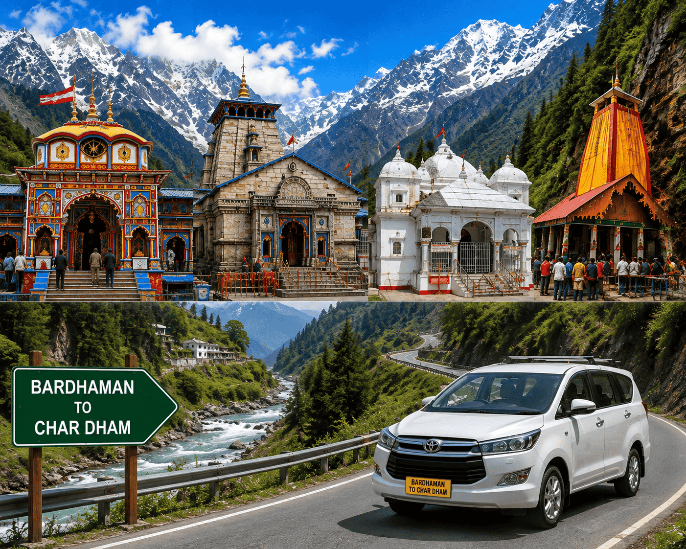 Bardhaman to Char Dham Tour Package Cost and Duration